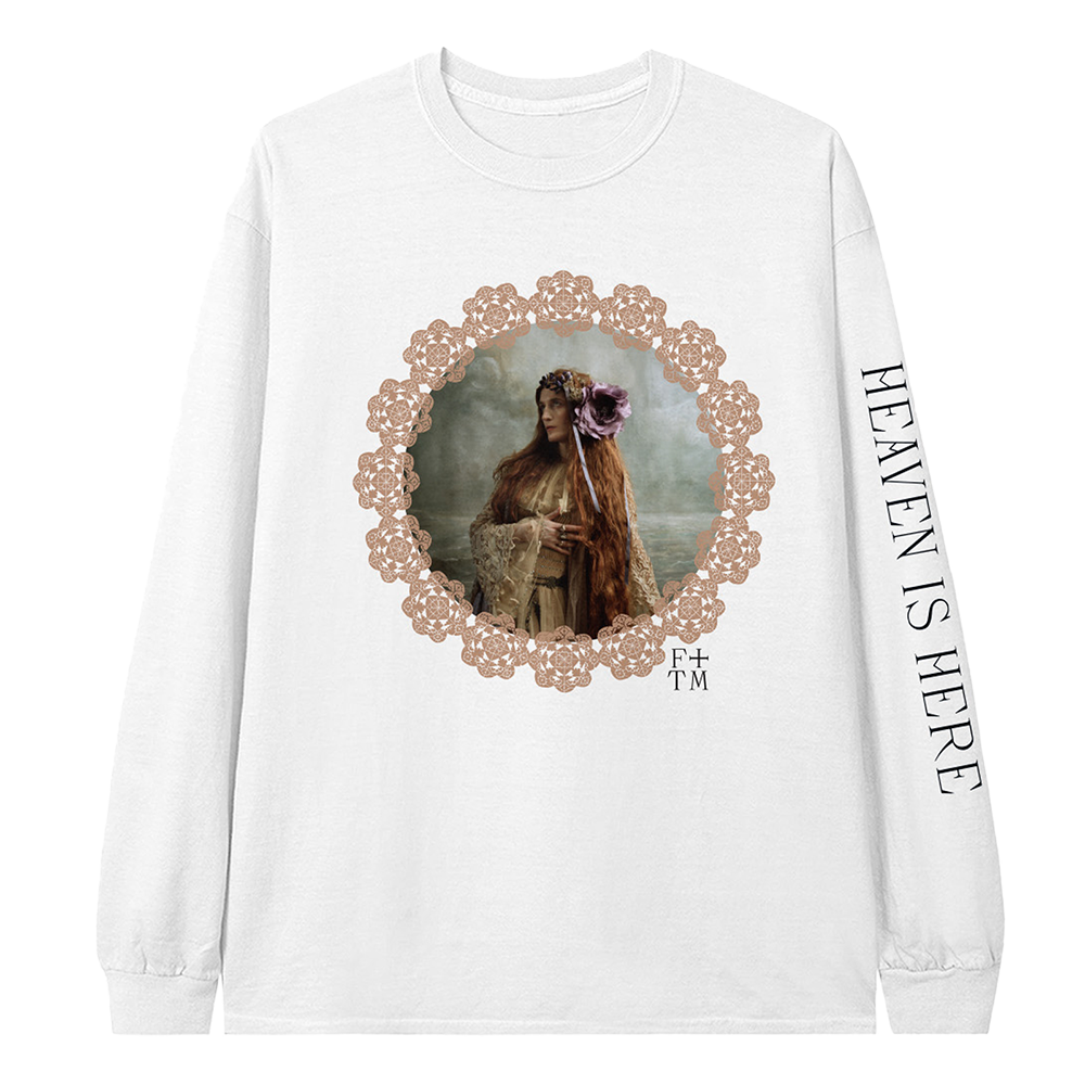Heaven is Here White Longsleeve Front