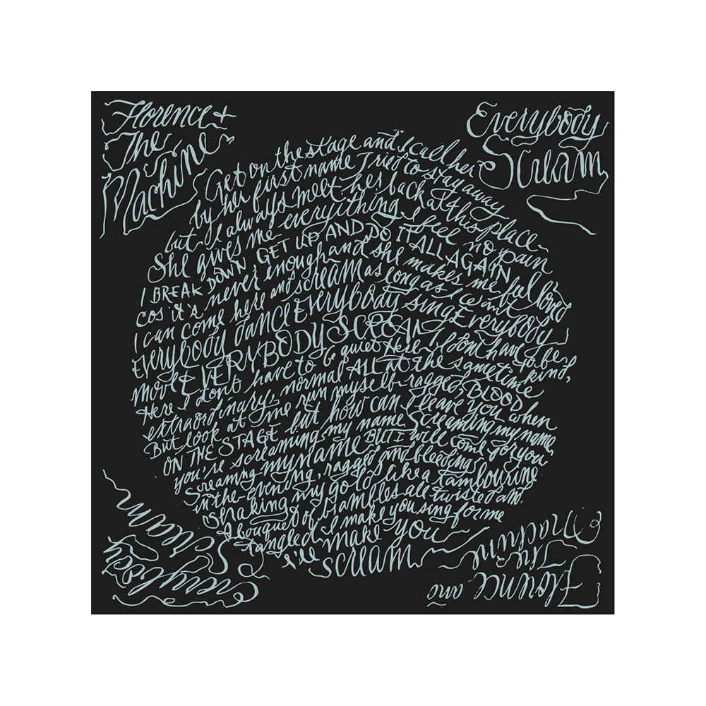 Everybody Scream Lyric Scarf (Dead Bluebell)